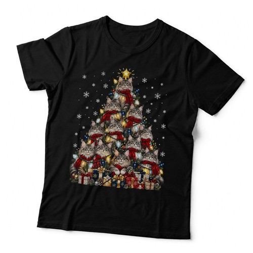 Maine coon christmas - christmas, tree