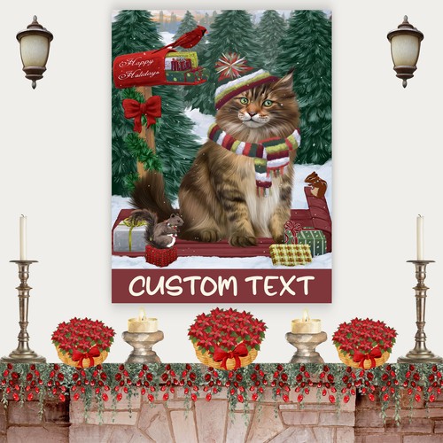 Maine coon cat canvas - maine,
