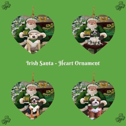 Irish santa with - gifts, dogs