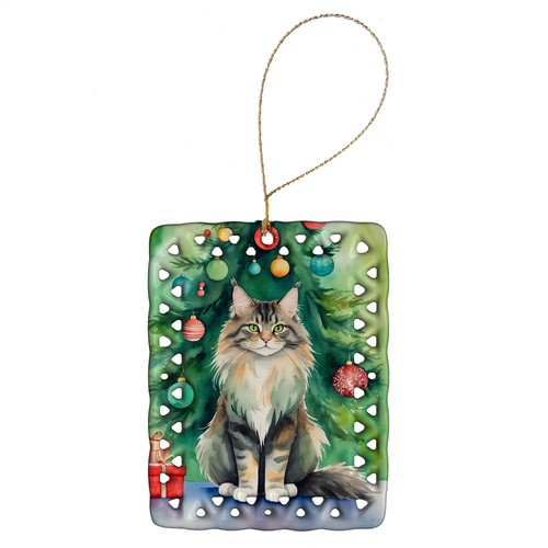 Maine coon cat christmas - coon, by