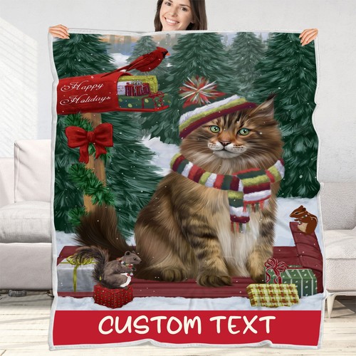 Maine coon cat blanket - coon,