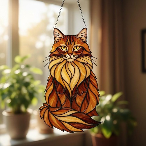 Maine coon cat - cat, suncatcher